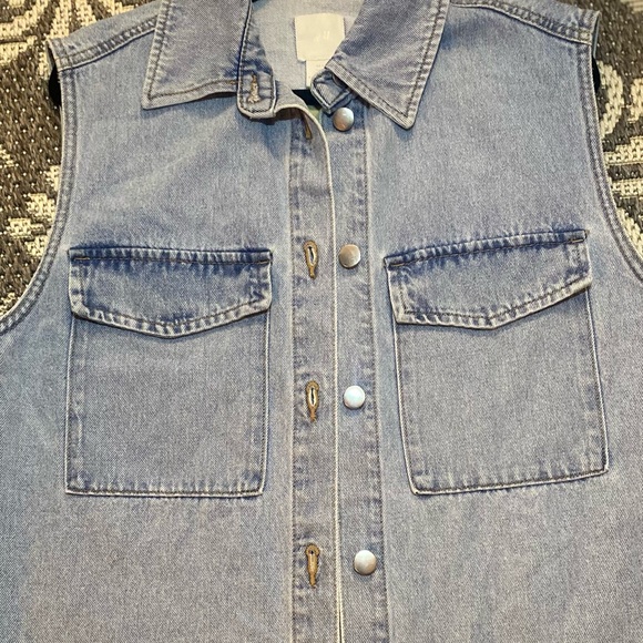 🩵NEVER WORN | H&M Sleeveless Shacket | Size Small - Picture 5 of 8